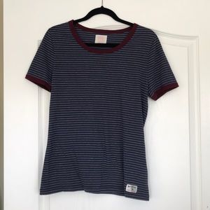 Quicksilver baby and maroon striped tee